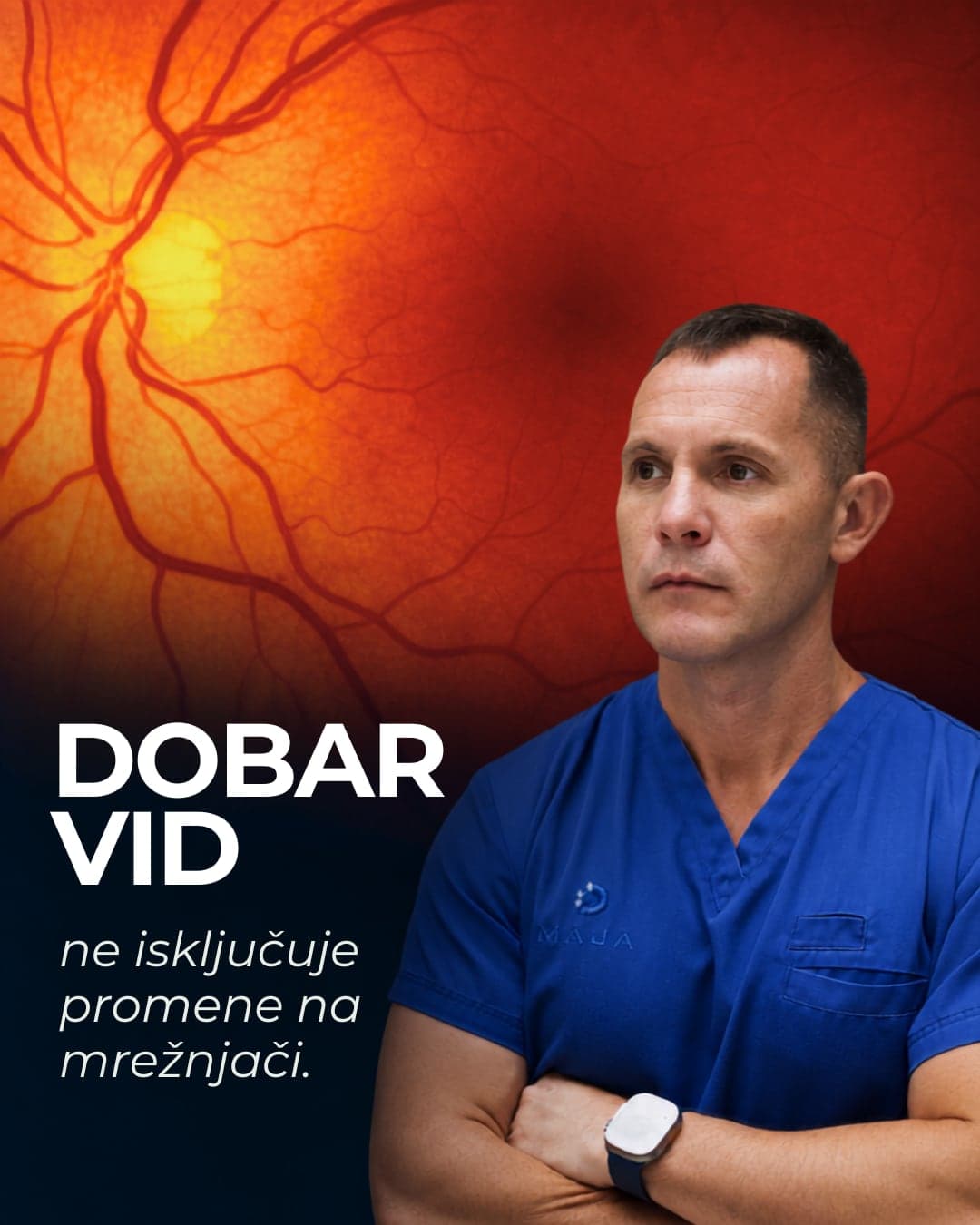 Snimak očnog dna: dobar vid ne isključuje promene na mrežnjači; pregled u Klinici Maja u Nišu